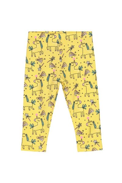 Mothercare Girls Yellow Unicorn Leggings (3-4 Years )