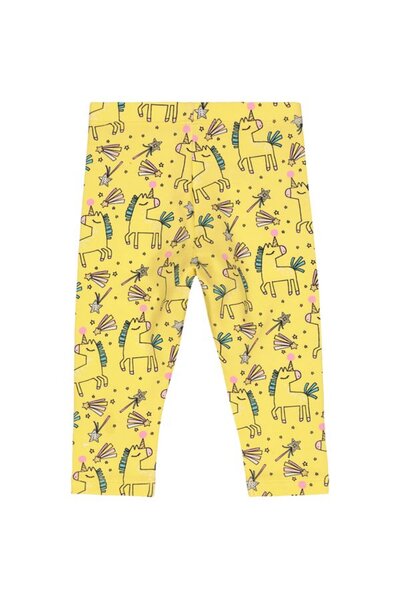 Mothercare Girls Yellow Unicorn Leggings (3-4 Years )