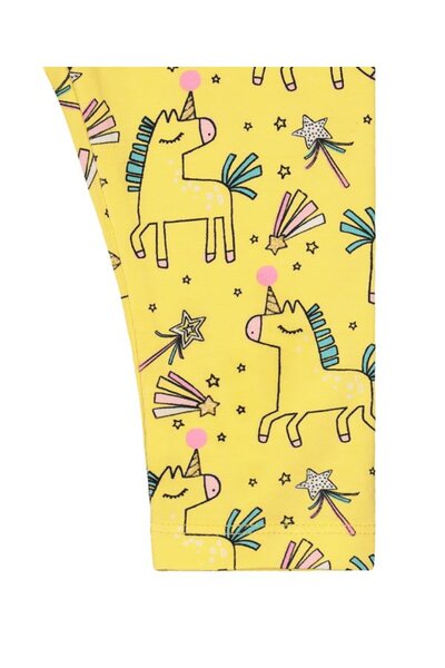 Mothercare Girls Yellow Unicorn Leggings (3-4 Years )