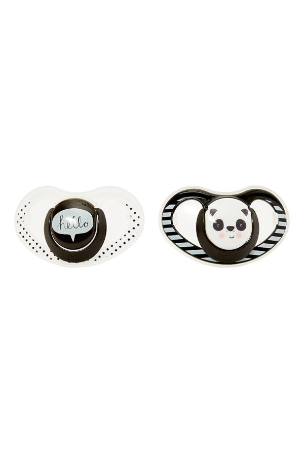 Mothercare Airflow Panda Soothers 6 Months+ 2 Pack