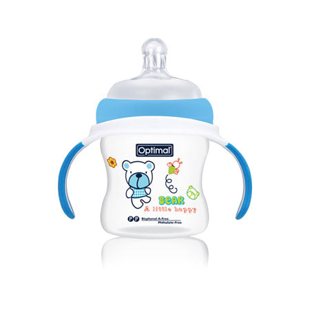 Optimal Extra Wide Neck Feeding Bottle With Handle 150ml