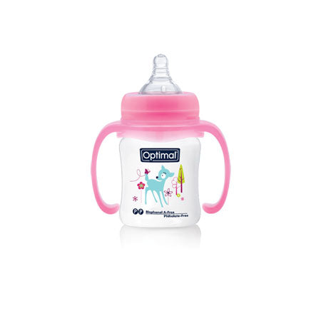 Optimal Wide Neck Feeding Bottle With Handle 180ml