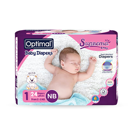 Optimal Baby Diapers 1 (2-5Kg)-24 Pcs Newborn