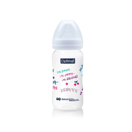 Optimal Wide Neck Feeding Bottle 300ml