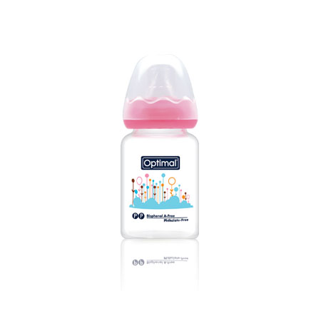 Pink Optimal Glass Feeding bottle 60 ML