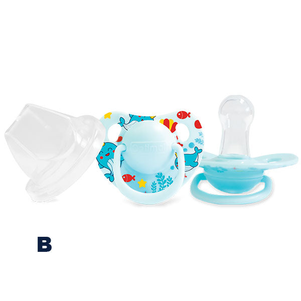 R2 Optimal Round Nipple Silicone Pacifier 0+