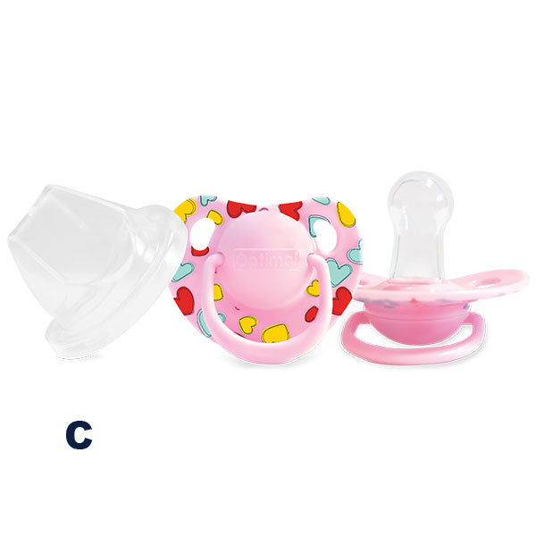 R3 Optimal Round Nipple Silicone Pacifier 0+