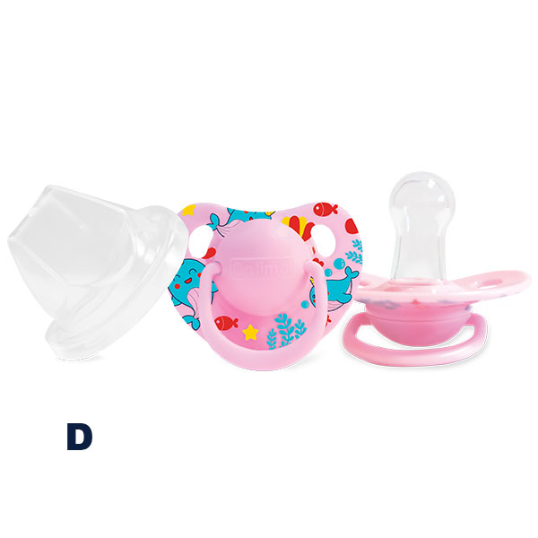 R4 Optimal Round Nipple Silicone Pacifier 0+