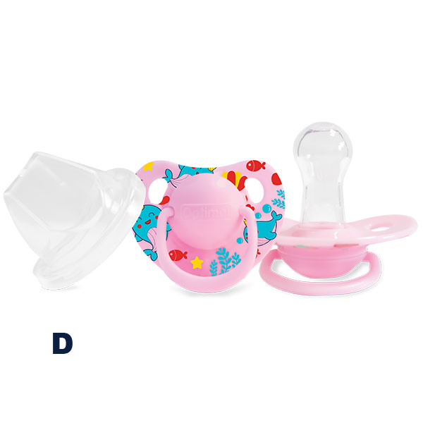 R4 Optimal Round Nipple Silicone Pacifier 6+