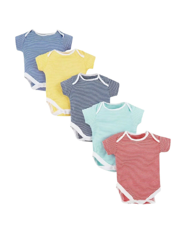 Mothercare Boys Little Bugs Short Sleeve Bodysuits 5-packs