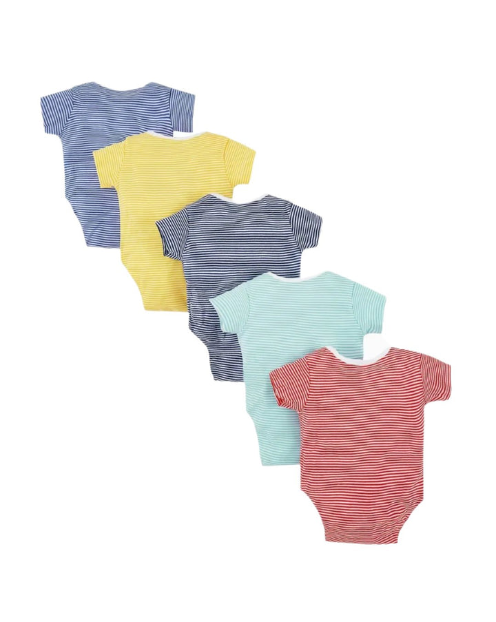 Mothercare Boys Little Bugs Short Sleeve Bodysuits 5-packs