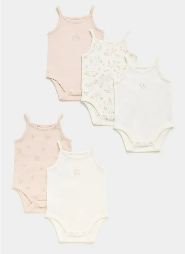 Mothercare Cami  Mouse Sleeveless Bodysuits 5 Pack