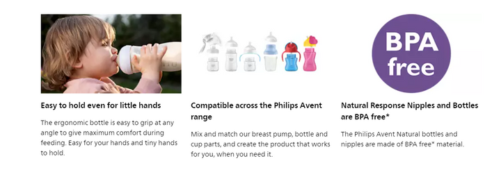 Avent Philips 300ml 6m+ Natural Response Baby Bottle