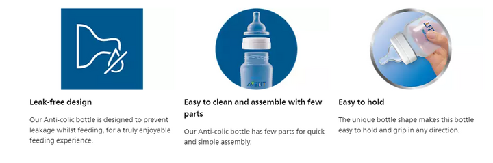 Avent Philips 125ml 0m+Anti-colic Baby Bottle