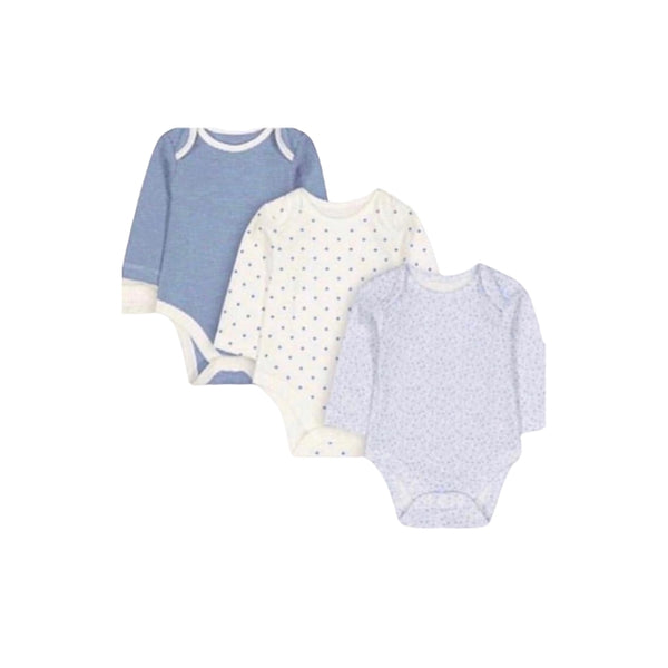 Mothercare Long Sleeve Bodysuit Pale Blue