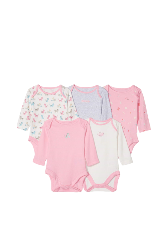 Mothercare Girls Craft Corner Long Sleeve Bodysuits