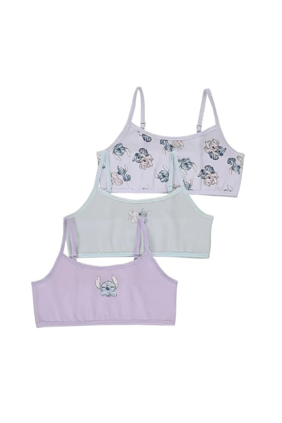 George Disney And Stich Crop Tops 3 pack Cotton And Stretch