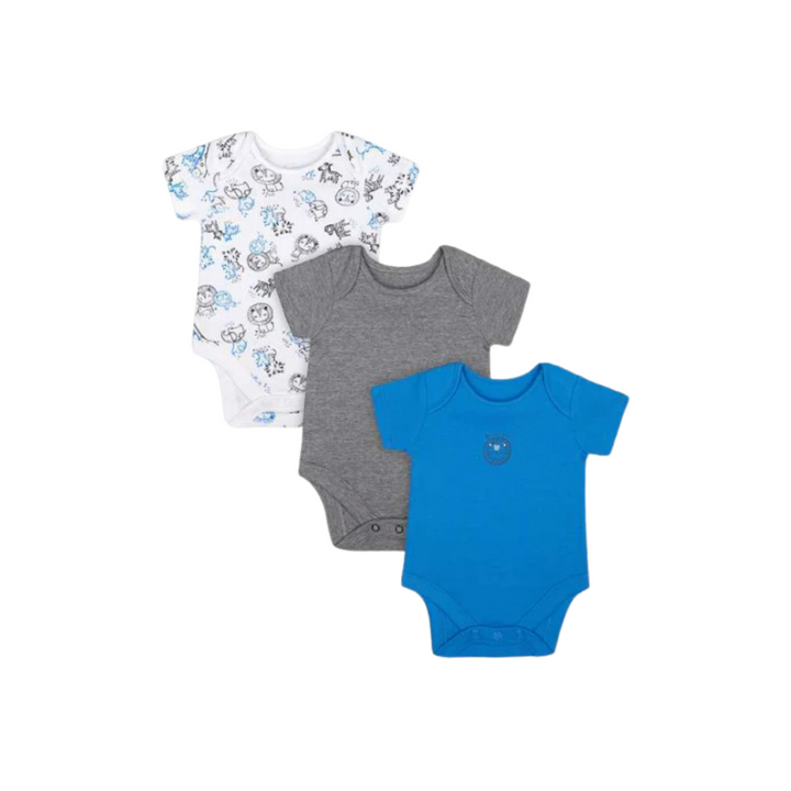 Mothercare Wild One Short Sleeves Bodysuit 3 Pack