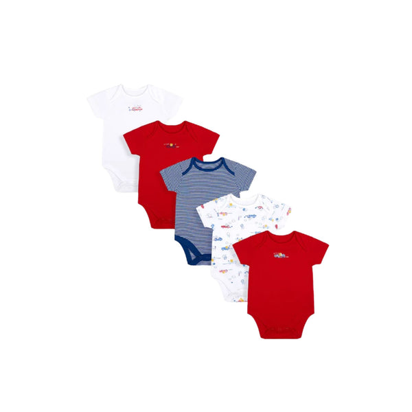 Mothercare Boys Beep Bodysuits - 5 Pack