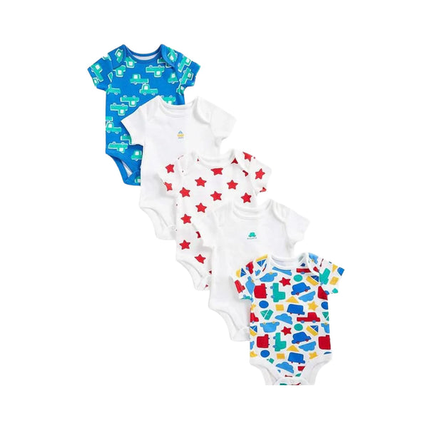 Mothercare Boys Bright Short Sleeve Baby Bodysuits