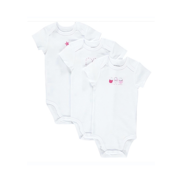 Orchestra 3 Pack Girl Short Sleeve Bodysuits