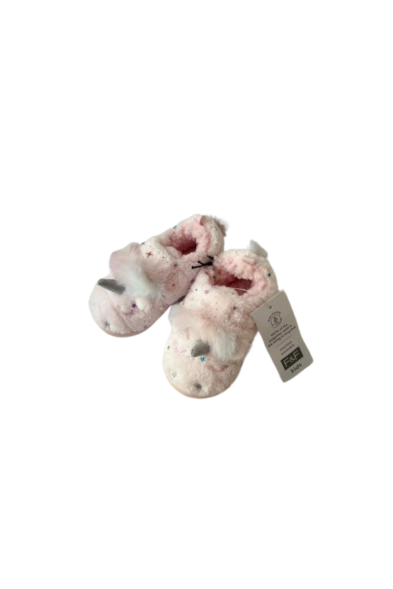 F&F Kids Uk Fleece Unicorn Girls  slipper