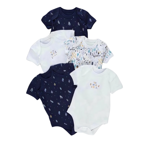 Matalan UK Boys Bodysuit 5 Pack (new born)