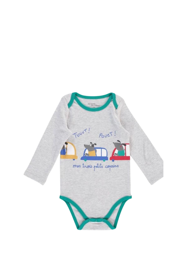 Du Pareill Au Meme Long Sleeve Boys Bodysuit