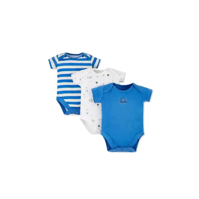 Mothercare Little Space Short Sleeve Bodysuits 3- Pack