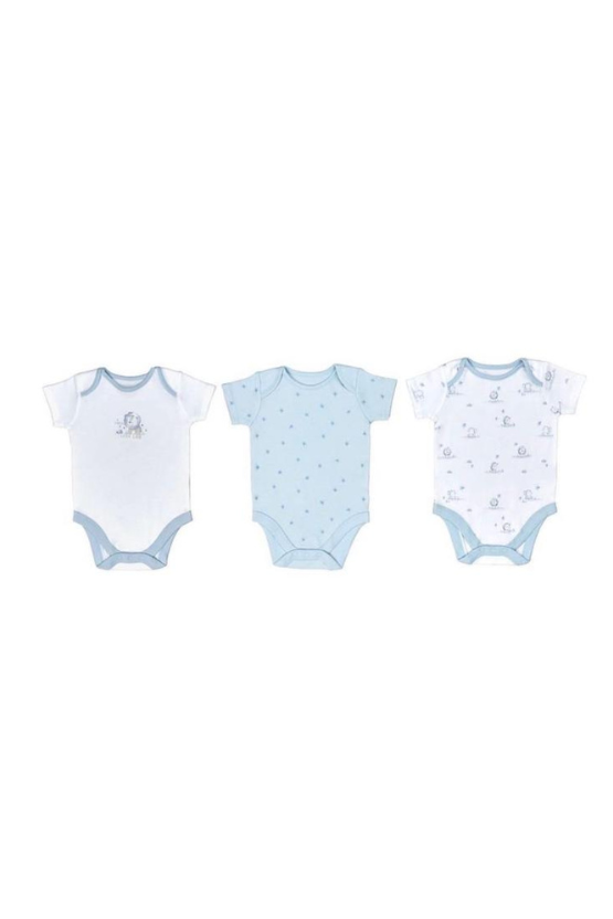 Mothercare Animal Boys My First Short Sleeve Bodysuit 3 Pack