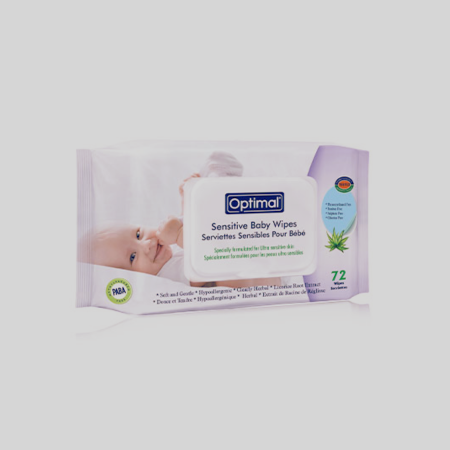 W3 Optimal Baby Wipes With Plastic Lid