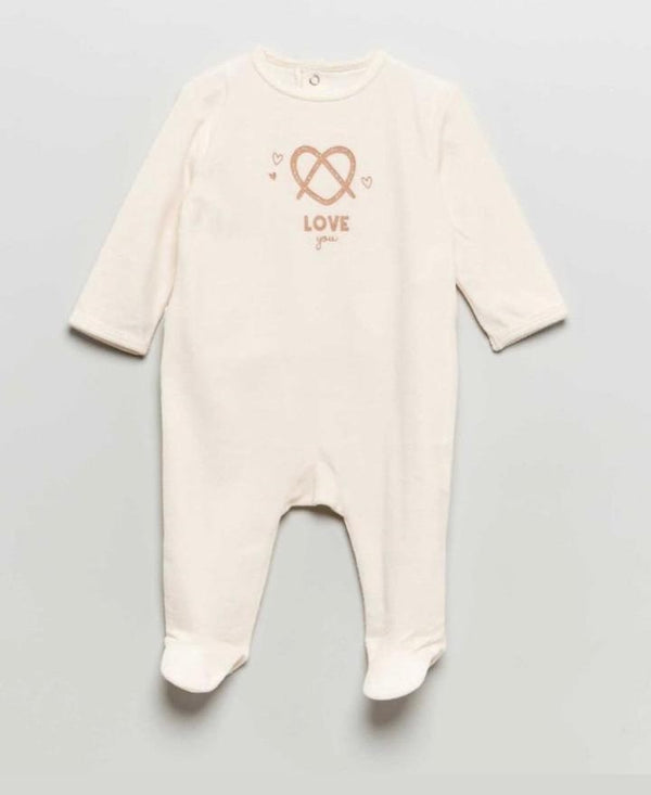 Beige Sleepsuit Velour