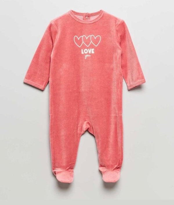 Pink Sleepsuit Velour