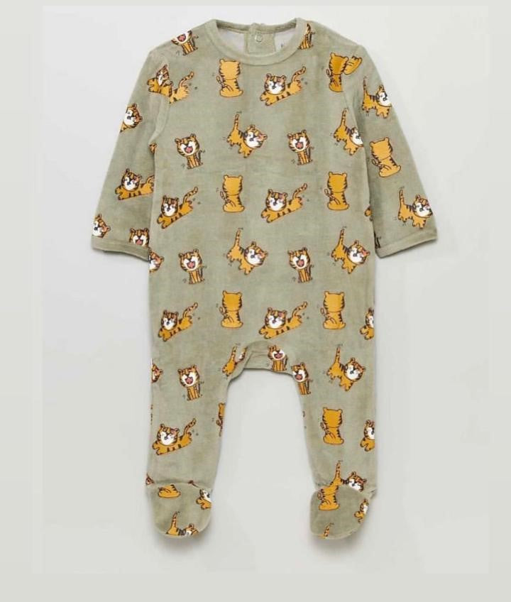 Tiger Sleepsuit Velour