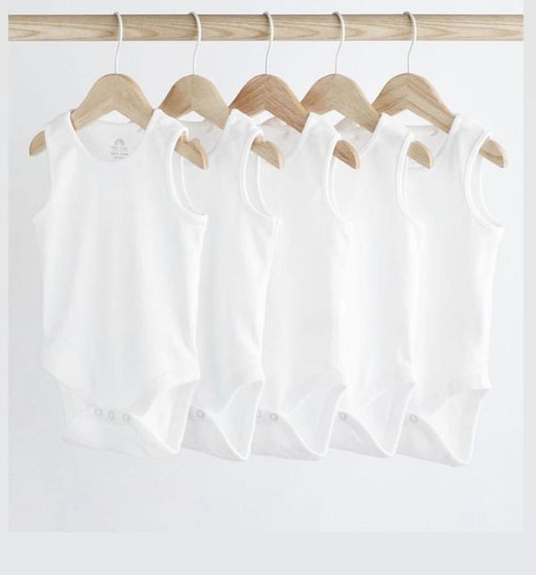 Next 5 Pack Sleeveless Bodysuit 100% Cotton