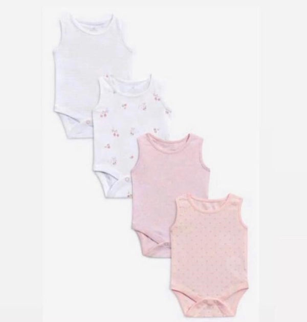 Next 4 Pack Bodysuit Pink