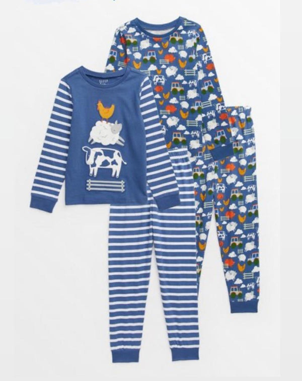 TU Farm Boy 2 Pack Cotton Pyjamas 1-1.5 Years