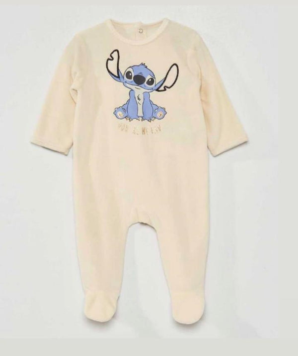 Stitch Velour Sleepsuit