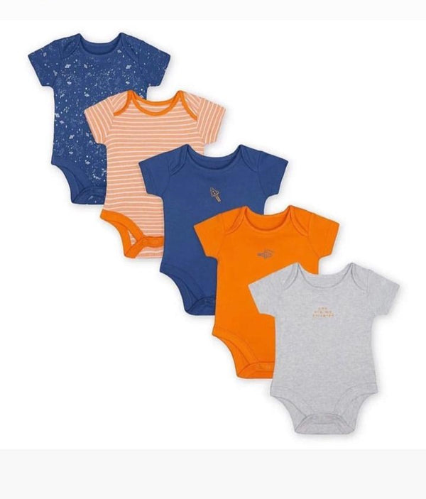 Mothercare Space Explorer Short Sleeve Bodysuits 5-packs