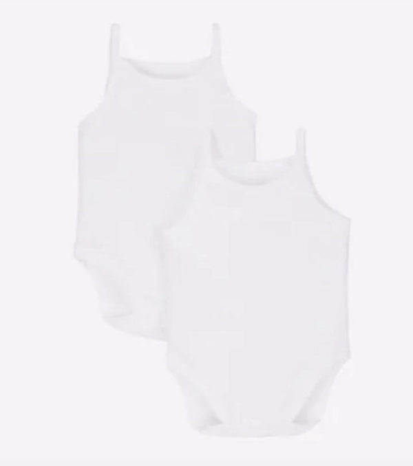 Mothercare White Cami Sleeveless Bodysuit