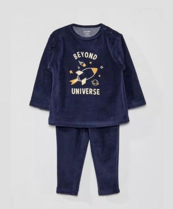 Velour navy blue