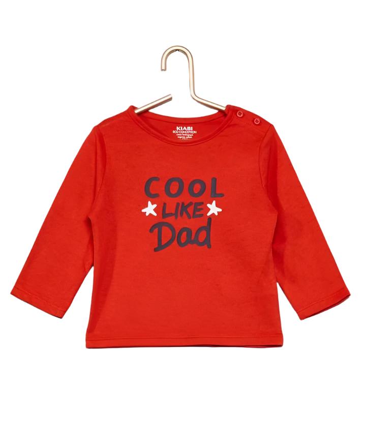 Kiabi France Cotton Cool Like Daddy Boy Shirt Long Sleeve