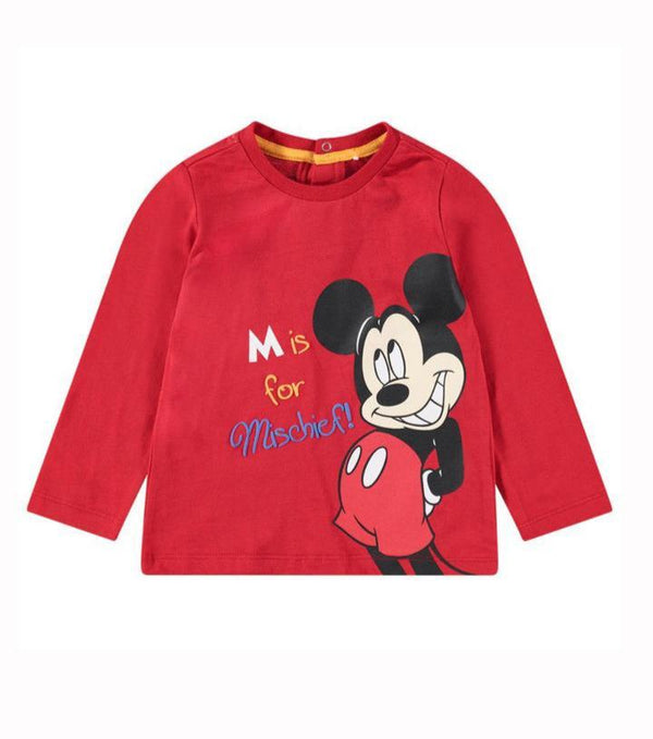 Orchestra Red Mickey Cotton Boy T-shirt Cotton Long Sleeve