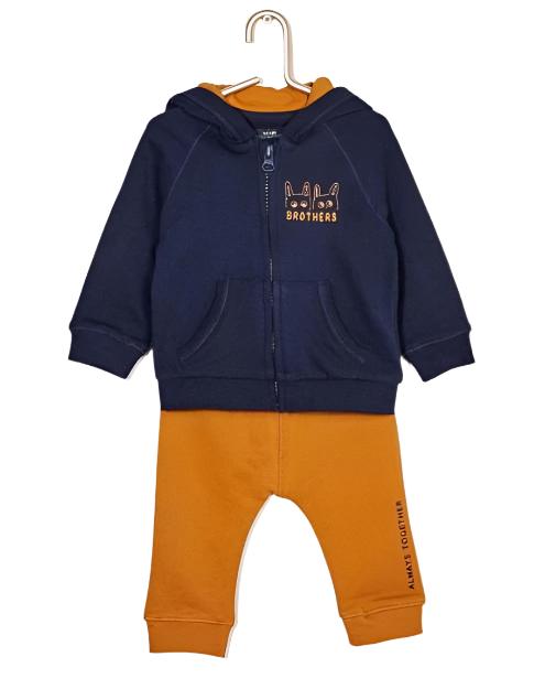 Kiabi France Navy And Mustard Boys Set 