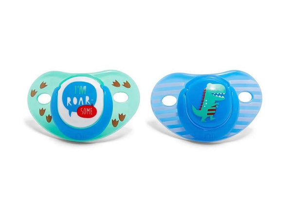 Mothercare Airflow Dino Soothers 6 Months+ 2 Pack