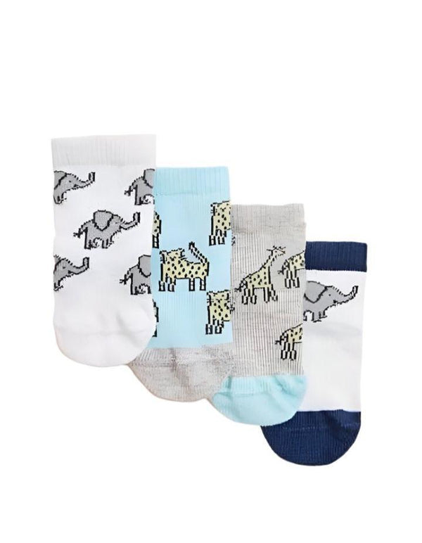 M&S Baby 4 Pack Boys Socks 