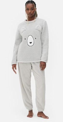 Primark Uk Woman's Borg Bear Pyjama Set