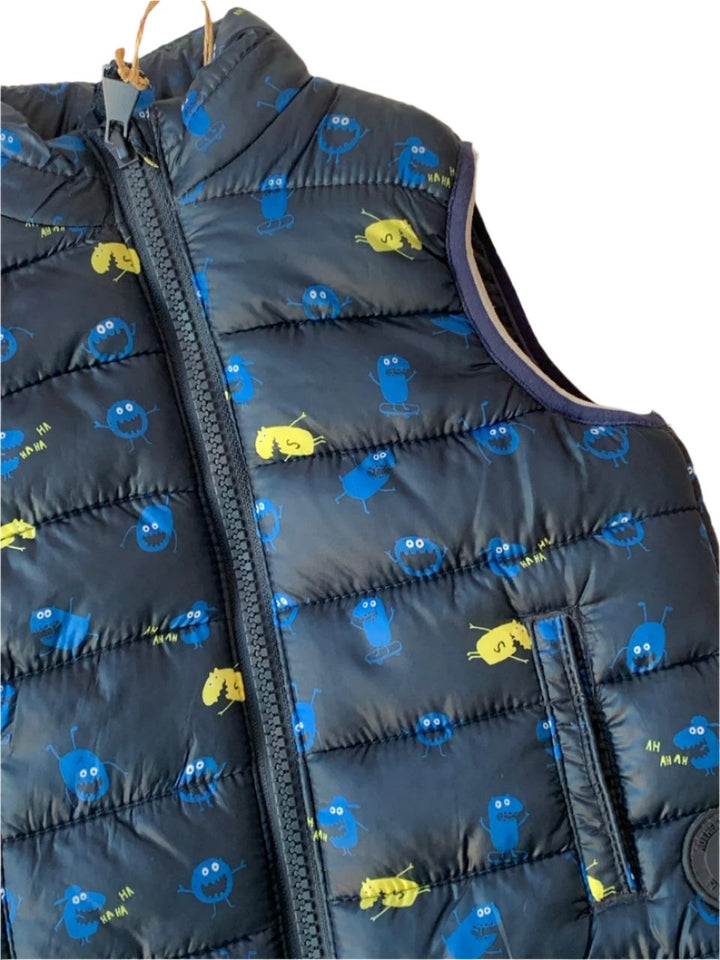 Mothercare UK Sleeveless  Jacket With Monster Printed