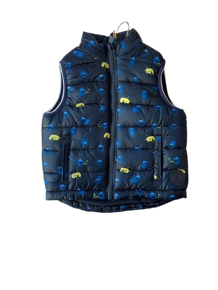 Mothercare UK Sleeveless  Jacket With Monster Printed