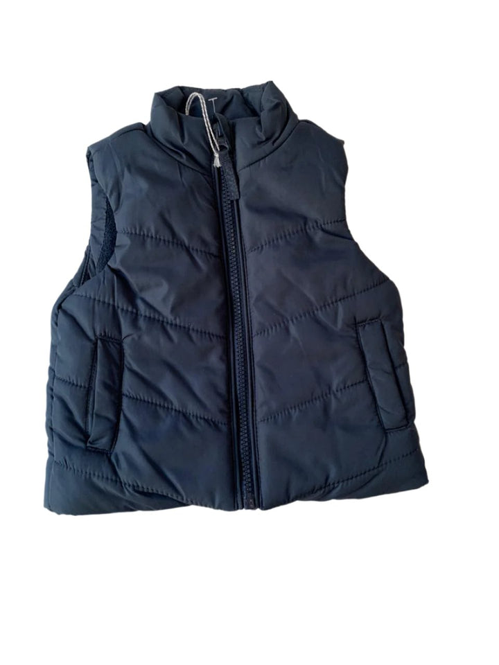 Mothercare Navy Sleeveless Jacket Fleece Form Inside 